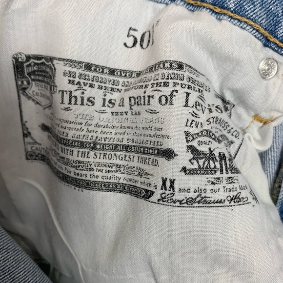 LEVI’S 501 High Rise Camo Denim Shorts NWT New - Picture 9 of 11